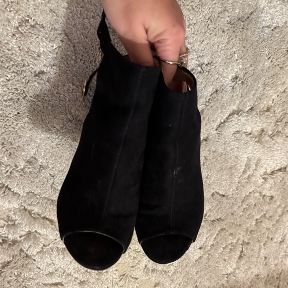 Lulus Black Suede Heels - Picture 5 of 7